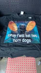 lot 10281 image: ��Today I will eat two corn dogs�� Port & Company Cotton T-Shirt
