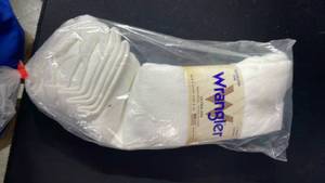 lot 10286 image: Wrangler Ultra-Dry Mens White Seamless Toe Socks
