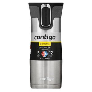 lot 10301 image: Contigo 16 Oz. Autoseal West Loop Vacuum-insulated Travel Mug with Easy Clean Lid  Stainless Steel
