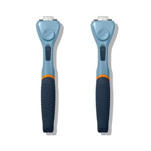 lot 10305 image: Dollar Shave Club  Razor Handle (2 Pack) Blue  Replacement Razor Blade Handles  Not Compatible with Other Razor Brands