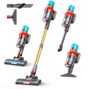 lot 11749 image: KZJKZJ Cordless Vacuum Cleaner, 550W 70Mins Powerful Suction Stick Vacuum, Anti-Tangle, Lightweight Vacuum Cleaner for Home, Rechargeable Vacuum Cordless for Hard FloorCarpetPet Hair, LED Screen