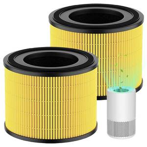 lot 11766 image: CHAMONNY AP-S0610L Pet Care Filter Replacement, Compatible with MOO-KA AP-S0610L Air Purifier, 3-in-1 H13 True HEPA and Activated Carbon Filters, 2 Pack