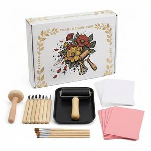 lot 11812 image: Lnncdsc Linocut Kit for Beginners & Adults �� Complete Block Printing Supplies with Carving Tools, Brayer, 5 Pack 4�6 inch Linoleum Blocks for DIY Stamp Making, Home Art Projects, Classroom Crafts.