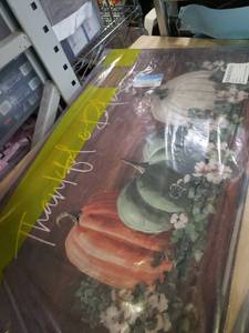 lot 11835 image: 4 Decorative Pumpkin IndoorOutdoor Use Rubber Mats Doffrent Designs