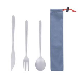 lot 12354 image: Boundless Voyage Titanium Cutlery Set Portable Camping Tableware Chopsticks Knife Fork Spoon Set for Home Travel (3 PCS SET)