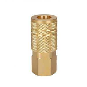 lot 12379 image: WYNNsky Industrial Air Coupler, 14 Inch Body Size, 38 Inch NPT Female Threads Size, Brass Air Hose Fittings