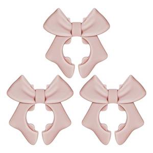 lot 12382 image: Koythin 3-Piece Bow Silicone Spoon Rest and Spatula Holder, Cute Spoon Rest for Kitchen Counter, Bow Shaped Cooking Holder and Steam Release, Drip-Free Kitchen Gadgets for Pots & Pans (Pink)