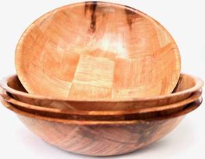 lot 12391 image: United Brands USA Wood Wooden Salad Bowl Set 4 (10 inches)