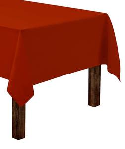 lot 12395 image: Gee Di Moda Rectangle Tablecloth - 60 x 84 Inch Burnt Orange Table Cloth for 5 Foot Rectangle Tables - Heavy Duty Washable Fabric - for Holiday Party, Dinner, Weddings, Baby Shower & Events