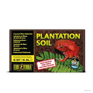 lot 12405 image: Exo Terra Plantation Soil, 8 Qt (8.8 L) - 100% Natural Terrarium Substrate  Increases Humidity, Stimulates Digging & Burrowing  Ideal for Natural Terrarium Setups & Live Plants