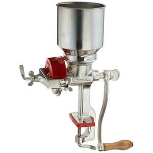 lot 13279 image: Victoria Manual High Hopper Grain Grinder  Silver