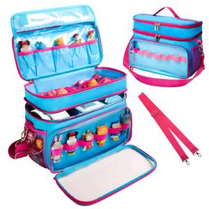 lot 14268 image: Tesuko Carrying Case Compatible with Toniebox Starter Set, Double Layer Storage Bag for Tonies Figures Characters, Portable Travel Organizer Case with Shoulder Strap for Tonies Box Headphones (Navy)