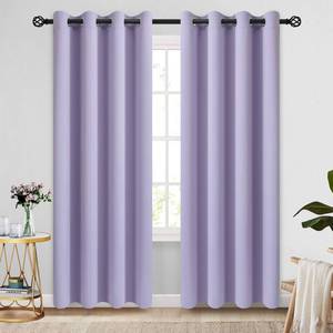 lot 14288 image: COSVIYA Grommet Room Darkening Curtains 84 inch Length 2 Panels,Thick Polyester Light Blocking Insulated Thermal Window Lilac Curtain Drapes for BedroomLiving Room,52x84 inches