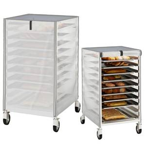 lot 14304 image: Pan Bun Rack Cover, PVC Frosted,High Density Waterproof Bread Rack Cover,Kitchen Bakery Single Rack Covers. (23W x 28D x 32H)