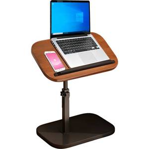 lot 15251 image: HSEONEJIA C-Shaped End Table for Couch, Adjustable Height TV Tray Table, 360° Rotatable Small Foldable Bed Side Table for Living Room
