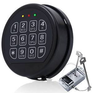 lot 16382 image: Gun Safe Replacement Lock with 2 Emergency Keys, Black Safe Keypad Electronic Lock