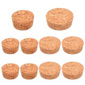 lot 16397 image: 10 Pcs Tapered Cork Plugs, 2 Sizes Wine Bottle Stopper, Large Wooden Stoppers, 1.5 to 1.9 Inch Diameter, Natural Soft Wood Corks for Wine, Beer, Jars, DIY Crafts, Bottles Ornaments