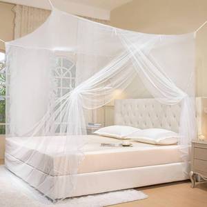 lot 16399 image: COZFUR Mosquito Net for Bed Mosquiteros Cameros para Cuba One Side Opening White Bed Canopy Netting for Bedroom Camping Outdoor Patio Travel (L79 X W79 X H75 Inch)