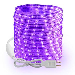 lot 16431 image: Brizled Purple Rope Lights, 18ft 216 LED Purple Halloween Lights, 120V Plugin Rope Light Connectable, Indoor Outdoor Halloween Light, Waterproof Holiday Lighting for Patio Xmas Deck Pool Camping Decor