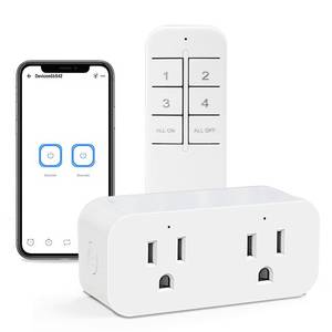 lot 16435 image: Ewelink 16a WiFi Smart Plug, App Remote Control Timer Outlet Power Socket with 2.4Ghz Transmitter, 2-in-1 Compact Design, Compatible with Alexa,Google Home, SmartThings