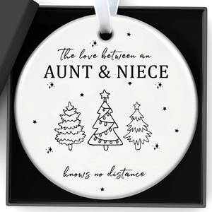 lot 16448 image: Christmas Ornaments Aunt Gifts The Love Between an Aunt and Niece Knows No Distance Ornament 2025,Unique Presents for Aunts and Nieces,Best Auntie Gifts from Niece Wedding Birthday Xmas Tree Decor