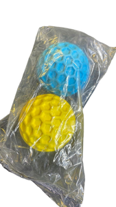 lot 16453 image: Hex Balls Round Blue and Yellow