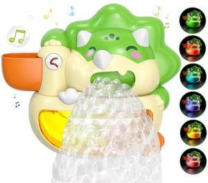 lot 123443 image: Lehoo Castle Bath Bubble Machine, Light Up Musical Bubble Bath Toys for Toddlers 1-3 Automatic Bubble Maker for Bathtub Dinosaur Toys for Bath