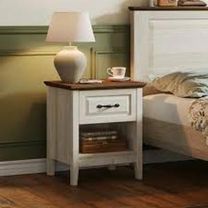 lot 3803 image: Linsy Beige Nightstand LH618B1-A2