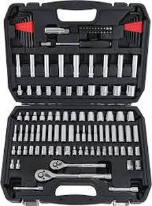 lot 7483 image: Amazon Basics 123-Piece Home Repair Tool Kit (No Sockets)