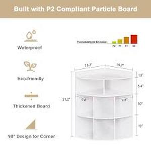 lot 9905 image: Corner shelf 877x567x137MM