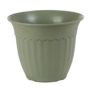 lot 11827 image: Decorative Gray Plastic Planters with Pattern