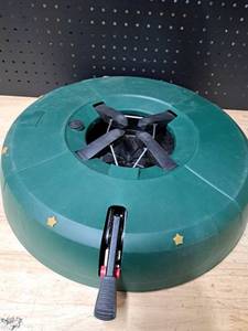 lot 3854 image: Green Artificial Christmas Tree Stand