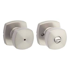 lot 3855 image: Arroyo Satin Nickel BedBath Knob with Soft Modern Rose