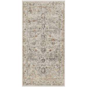 lot 4025 image: Nourison Oushak Home 2  x 4  Light Grey Vintage Indoor Rug