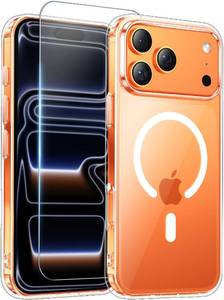 lot 4487 image: Temdan for iPhone 17 Pro Case Clear with Screen Protector, Compatible with MagsafeAnti-YellowingMilitary-Grade Protection Shockproof Slim Magnetic Phone Case Cover, Transparent