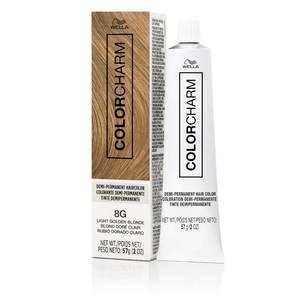 lot 4492 image: COLORCHARM Demi Permanent Hair Color 8G Light Golden Blonde Gloss, Refresh & Tone 2 Fl Oz
