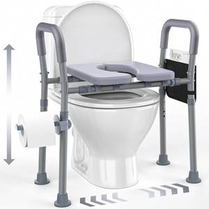 lot 5692 image: Dedibody Toilet Seat Risers for Seniors, Raised Toilet Seat with Handles, Adjustable Height & Width, Heavy Duty Up to 550lb Handicap Elevated Toilet Seat for Elderly, Pregnant, Fit Any Toilet