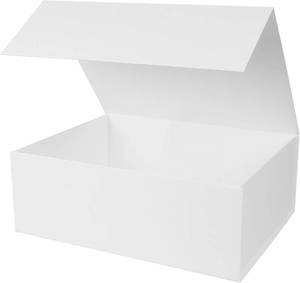 lot 5694 image: RayofSun White Gift Boxes with Magnetic Lids for Presents, Bridesmaid Proposal Box 13.7x9x4.3 inch, Large Rectangle Collapsible Decorative Box for Wedding, Christmas, Birthday(1PC)