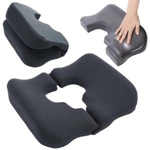 lot 5698 image: HOMBYS Memory Foam Bed Sore Cushions for Butt,Bedsore Pressure Relief Pillow for Sleeping and Sitting,Cushion for Bed Sores on Buttocks, T Shaped Opening Tailbone Pillow, Patent Pending(Dark Grey)