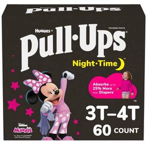 lot 5705 image: Pull-Ups Girls Night-Time Potty Training Pants - 3T-4T - 60ct