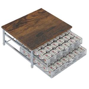 lot 5747 image: Coffee Pod Holder For Counter, Coffee Pod Drawer for Keurig Pod Storage Drawer Holder, 72 Capacity Pods Storage Organizer for Coffee Pod Storage with Sliding Baskets for Coffee Station, Silver