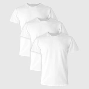 lot 6285 image: Hanes Premium Mens 3pk Comfort Fit Crew Neck T-Shirt - White S Tagless, Short Sleeve