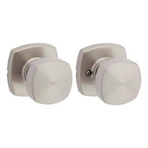 lot 6293 image: Arroyo Satin Nickel HallCloset Knob with Soft Modern Rose