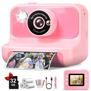 lot 6301 image: Kids Camera Instant Print, Kids Camera 1080P HD Video Digital Camera, Christmas Birthday Gifts for Girls and Boys, Toddler Toy for 3-12 Years Old