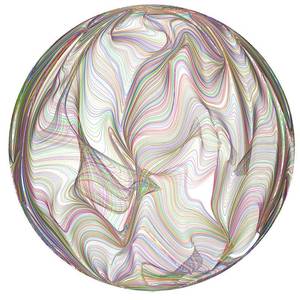 lot 6325 image: Bgraamiens Puzzle-Flowing Rainbow Lines-1000 Pieces Round Puzzle Color Challenge Jigsaw Puzzles for Adults