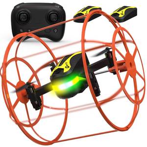 lot 6329 image: Morlyrctooy M17 Drone with Protective Cover Mini Drone RC Quadcopter for Beginners Land-Air Dual Mode Drone Headless Mode 3 Speed Modes 3D Flip One Key Control 2 Rechargeable Battery Gifts