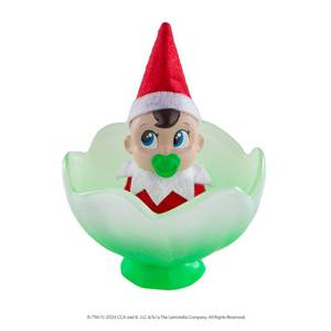 lot 6345 image: The Elf on the Shelf Frost Pips Mini Blooms Elf Baby Boy with Blue Eyes - Includes Frost Flower Cradle - for Ages 3 Years and Above