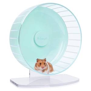lot 7558 image: Niteangel Super-Silent Hamster Exercise Wheels - Quiet Spinner Hamster Running Wheels with Adjustable Stand for Hamsters Gerbils Mice Or Other Small Animals (L, Mint Green)