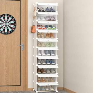 lot 7577 image: HOMIDEC Shoe Storage, 10-Tier Shoe Rack Organizer for Closet 20 Pair Narrow Shoes Shelf Cabinet for Entryway, Bedroom and Hallway