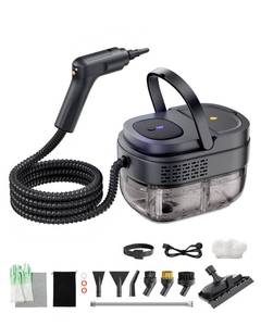 lot 7590 image: Handheld Steam Cleaner,1600ML Portable Steam Cleaner,3-Speed Adjustable Handle 2500W High-Temperature steamer for Car,Home kitchens,Camping